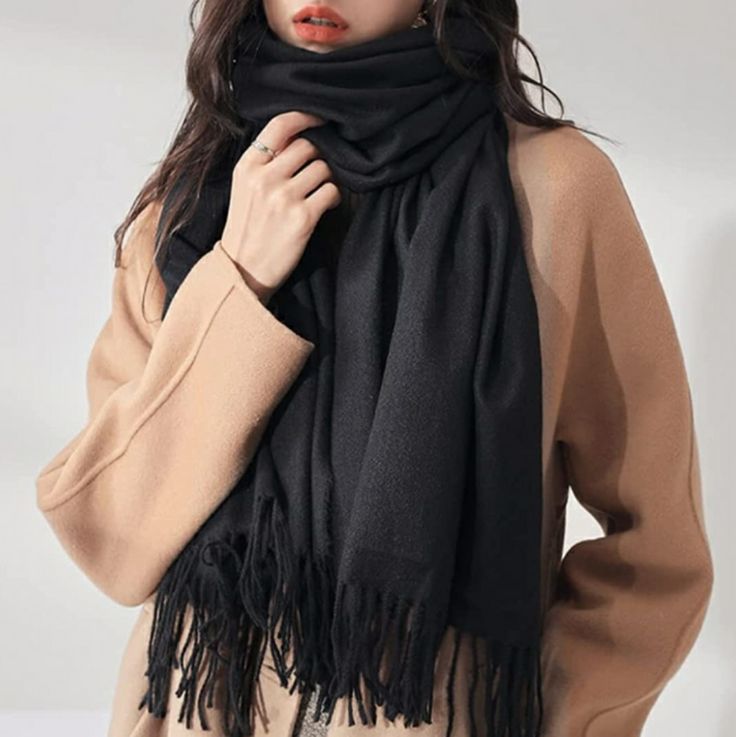 Premium Cashmere Wool Winter Scarf – Big Size 72x36 | Soft, Warm & Lightweight