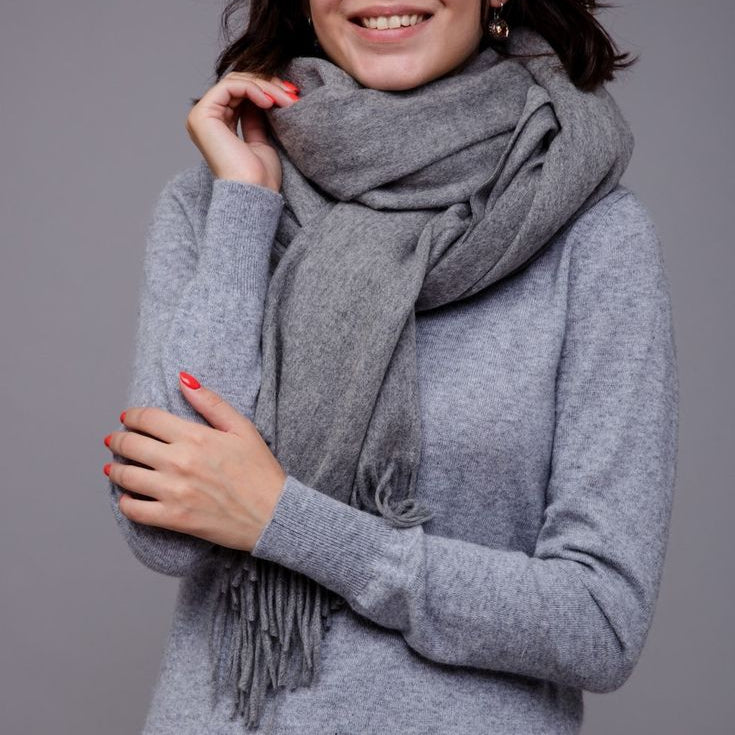 Premium Cashmere Wool Winter Scarf – Big Size 72x36 | Soft, Warm & Lightweight