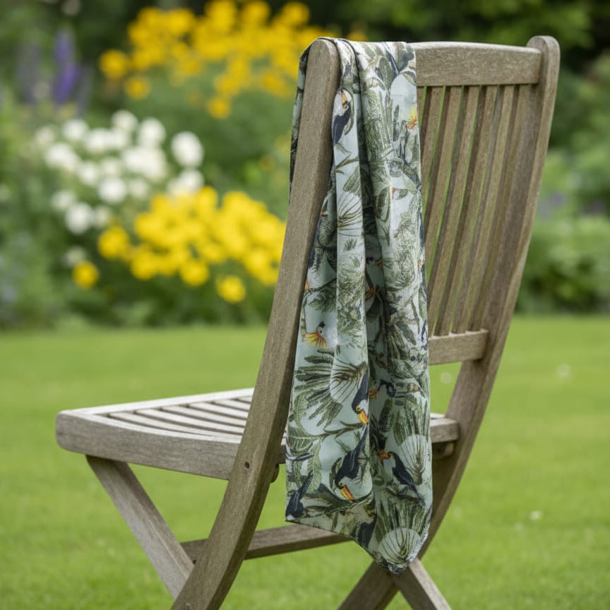 Galaxy Shine Premium Silk Scarf – Green Printed Hijab