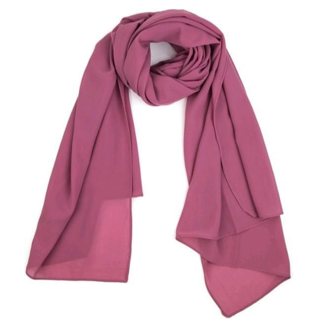 T Pink Georgette Hijab – Soft, Lightweight & Everyday Wear