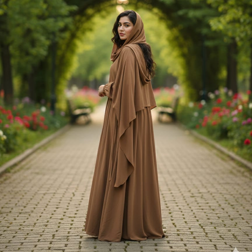 Premium Ombre Georgette Abaya – Stylish & Modest Wear