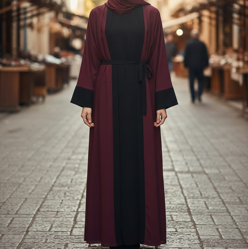 Premium Ombre Georgette Abaya – Stylish & Modest Wear
